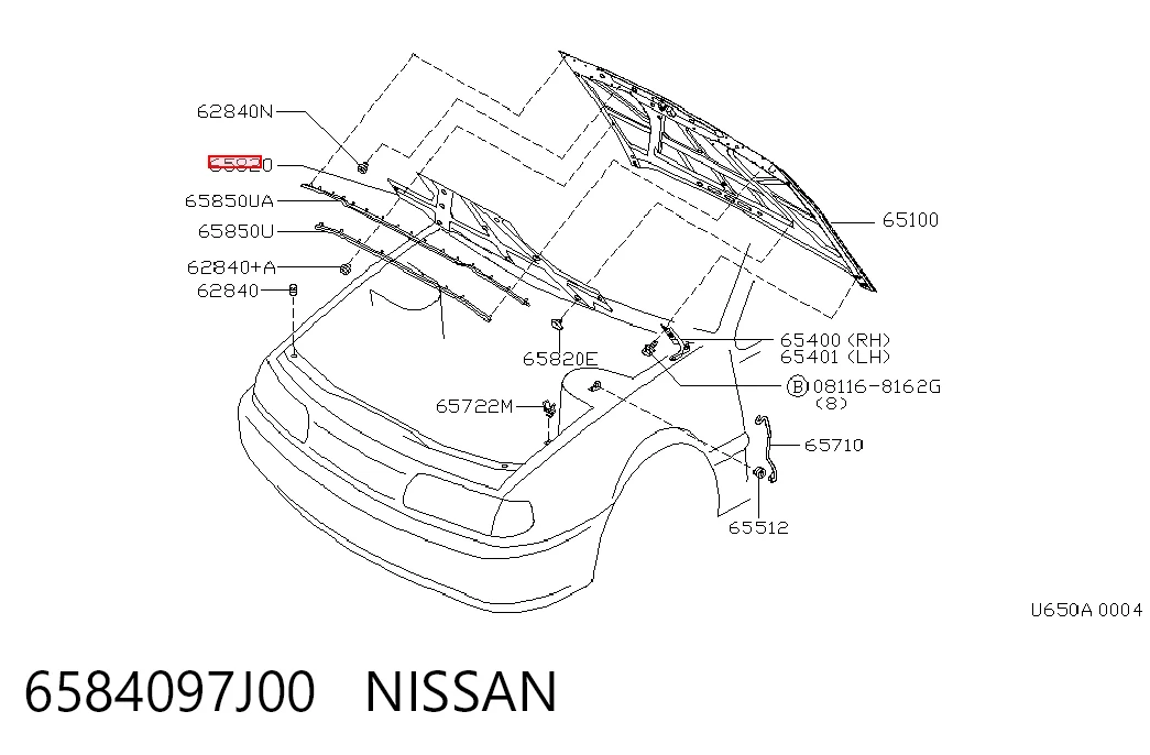 Isolamento de ruído da capota Nissan Primera P10 ao melhor preço