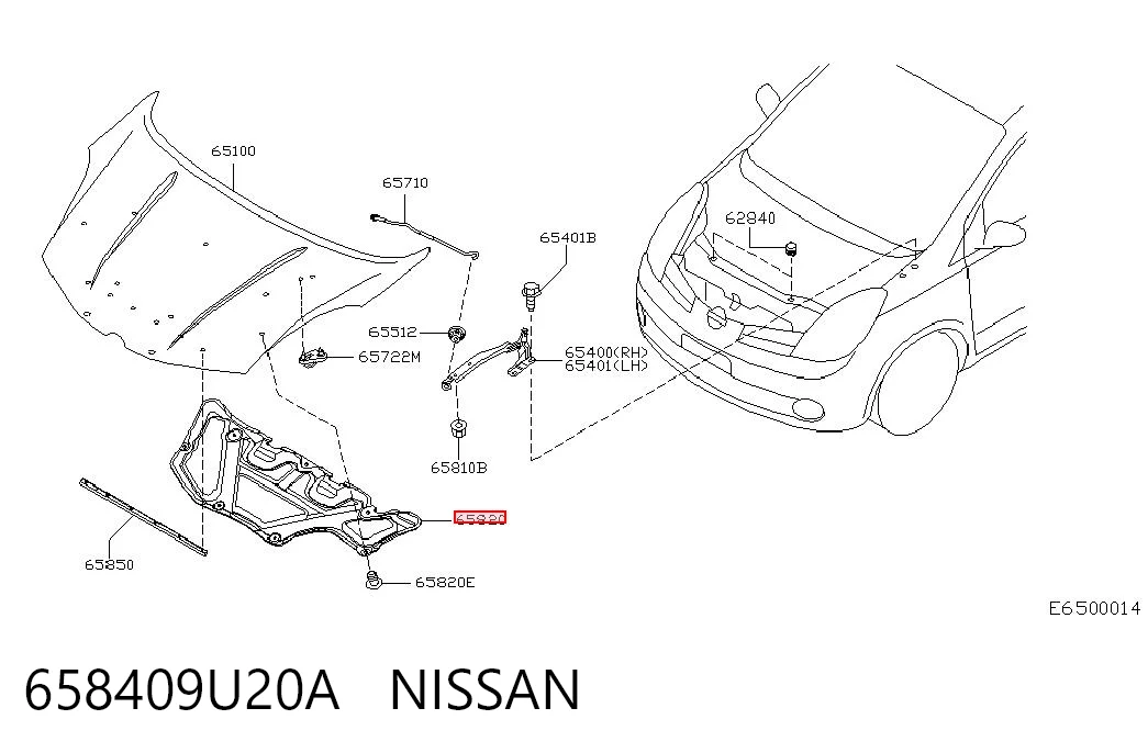Isolamento de ruído da capota Nissan Note  E11 ao melhor preço