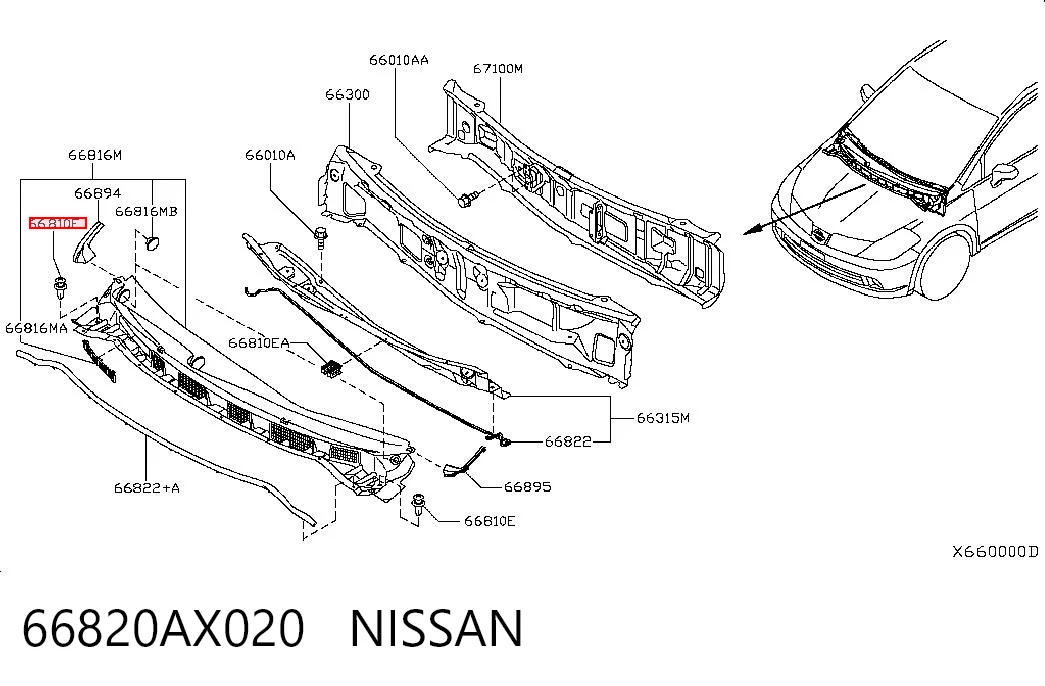 66820AX020 Nissan/Infiniti 