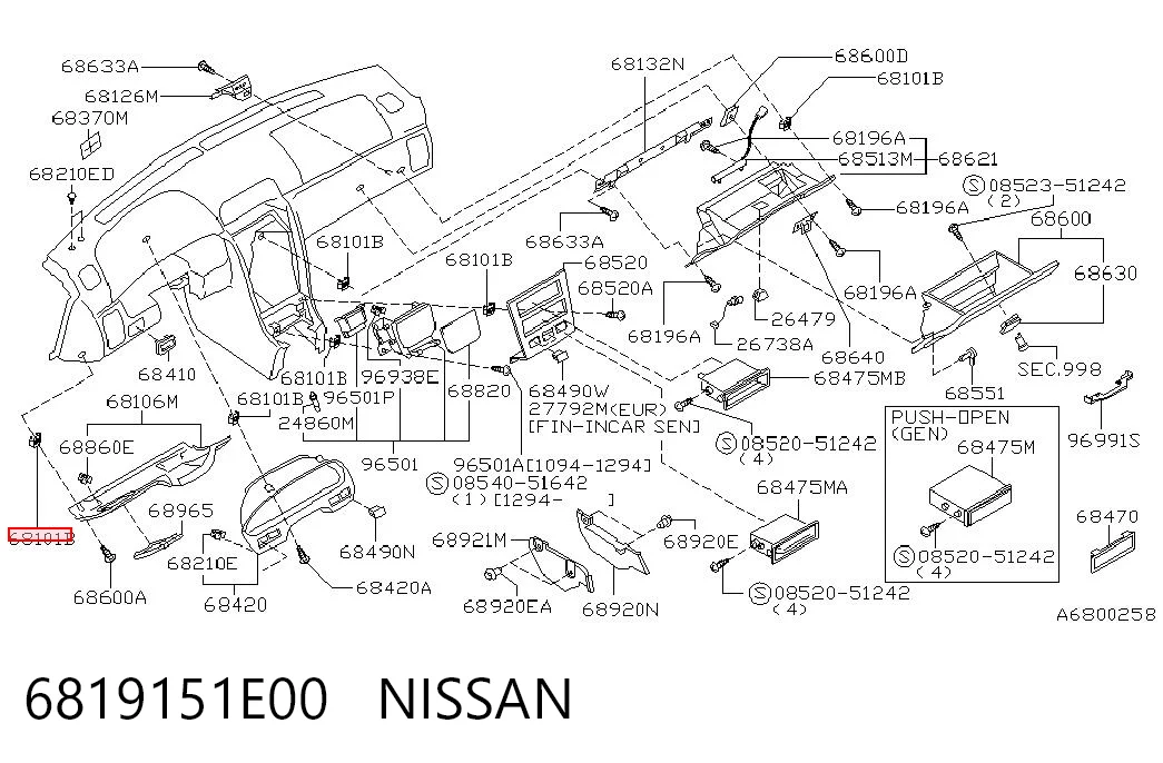 6819151E00 Nissan/Infiniti