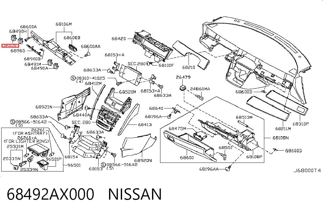 Tampão de fundo de carroçaria Nissan X-Trail T30 ao melhor preço