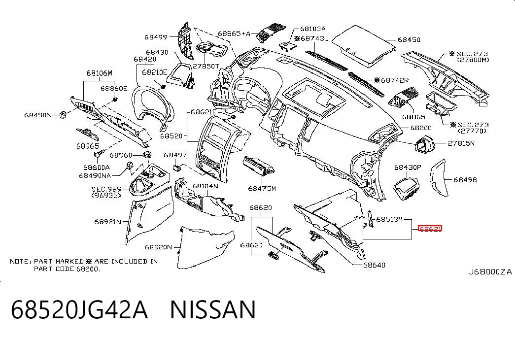 68520JG42A Nissan/Infiniti