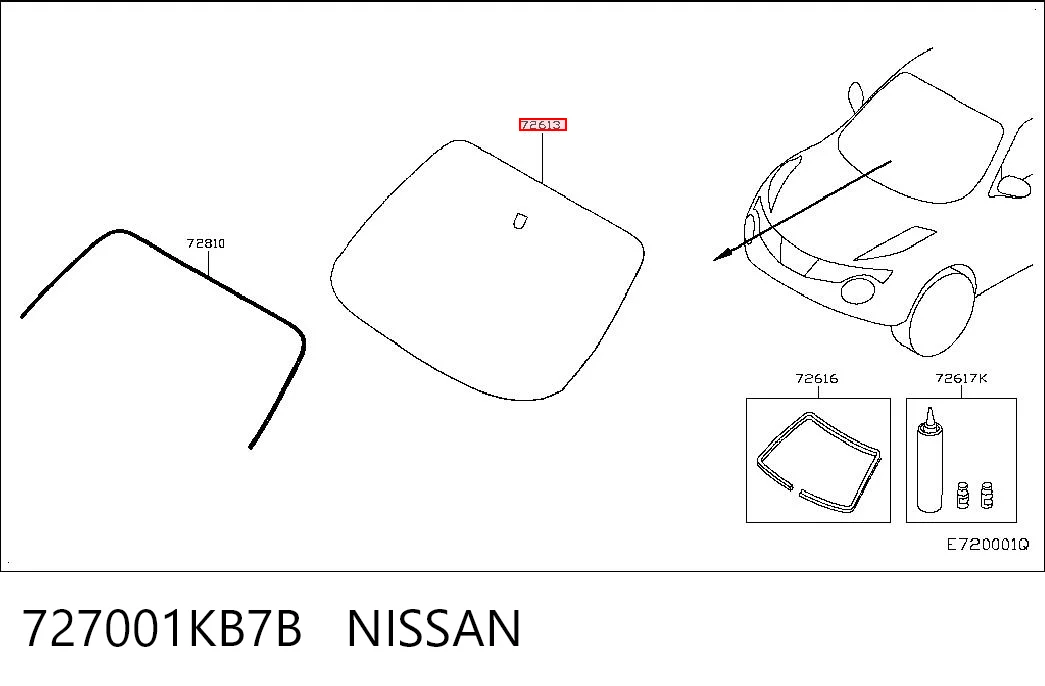 Pára-brisas para Nissan JUKE JPN F15