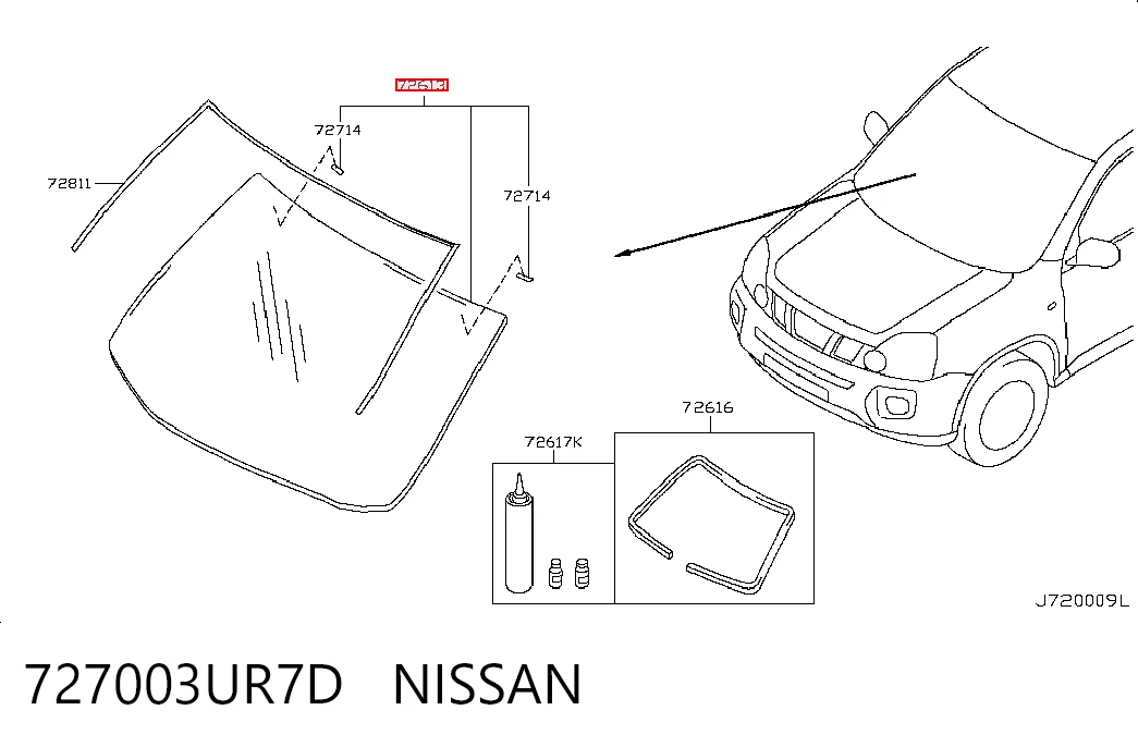 Pára-brisas para Nissan X-Trail  T31