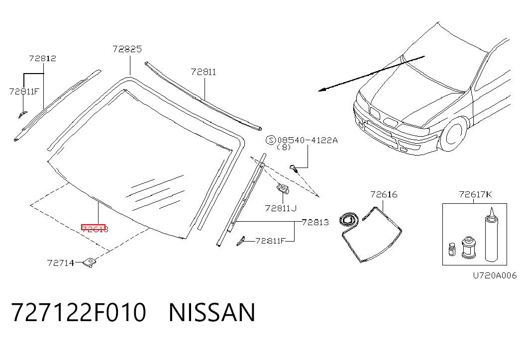 Pára-brisas para Nissan Primera  P10