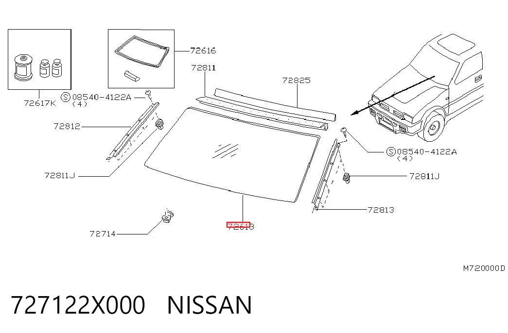 Pára-brisas para Nissan Terrano II R20