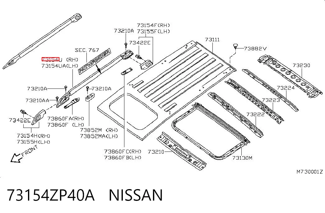 73154ZP40A Nissan/Infiniti