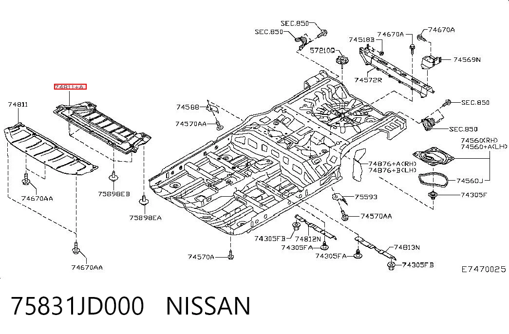 Proteção de motor, de panela (da seção de motor) Nissan Qashqai  J10 ao melhor preço