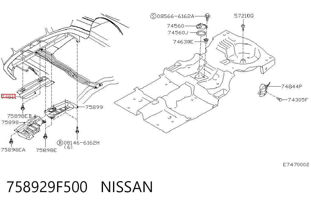 Proteção de motor, de panela (da seção de motor) Nissan Primera  P11 ao melhor preço