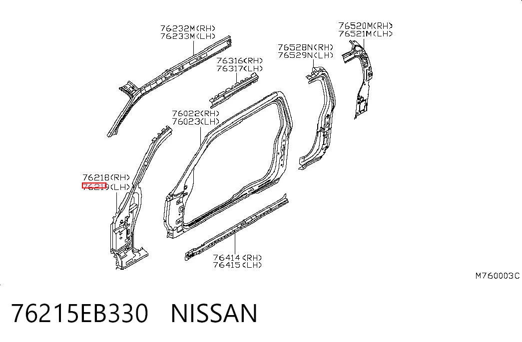 76215EB330 Nissan/Infiniti