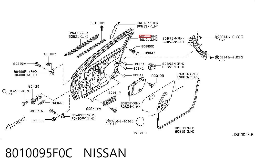8010095F0C Nissan/Infiniti
