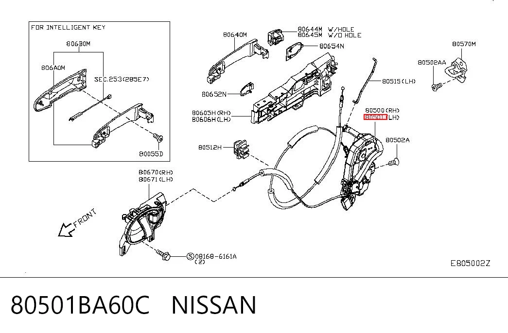 Fecho da porta dianteira esquerda Nissan JUKE  F15 ao melhor preço