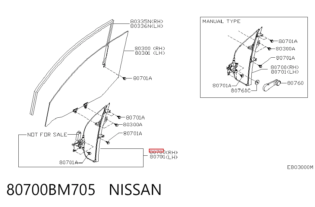 80700BM705 Nissan/Infiniti