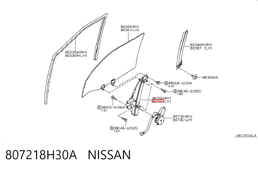 Compre Mecanismo de acionamento de vidro da porta dianteira esquerda Nissan X-Trail 