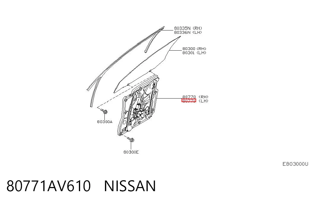 80771AV610 Nissan/Infiniti
