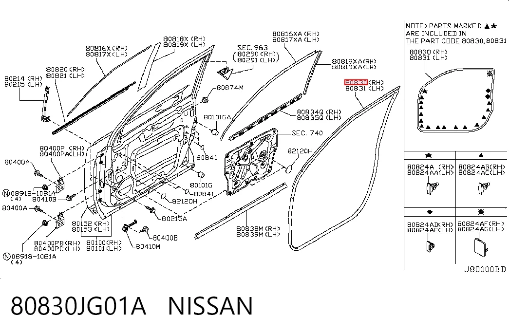 80830JG01A Nissan/Infiniti
