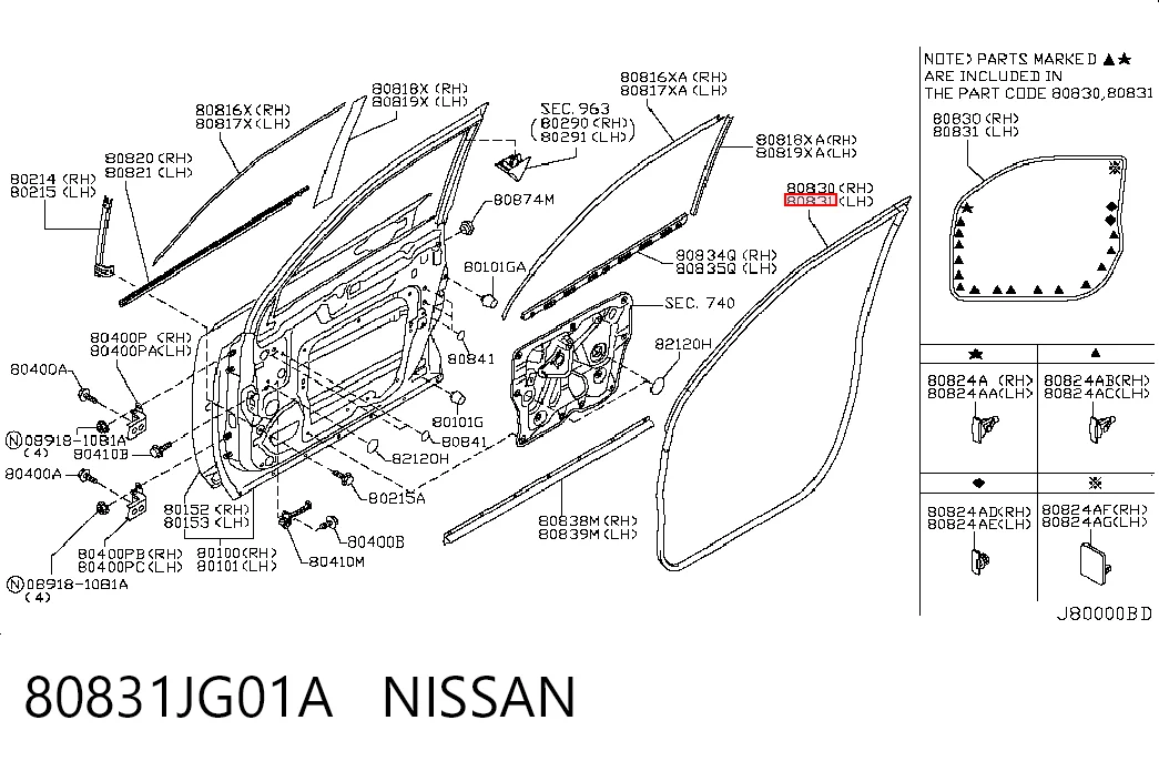 80831JG01A Nissan/Infiniti