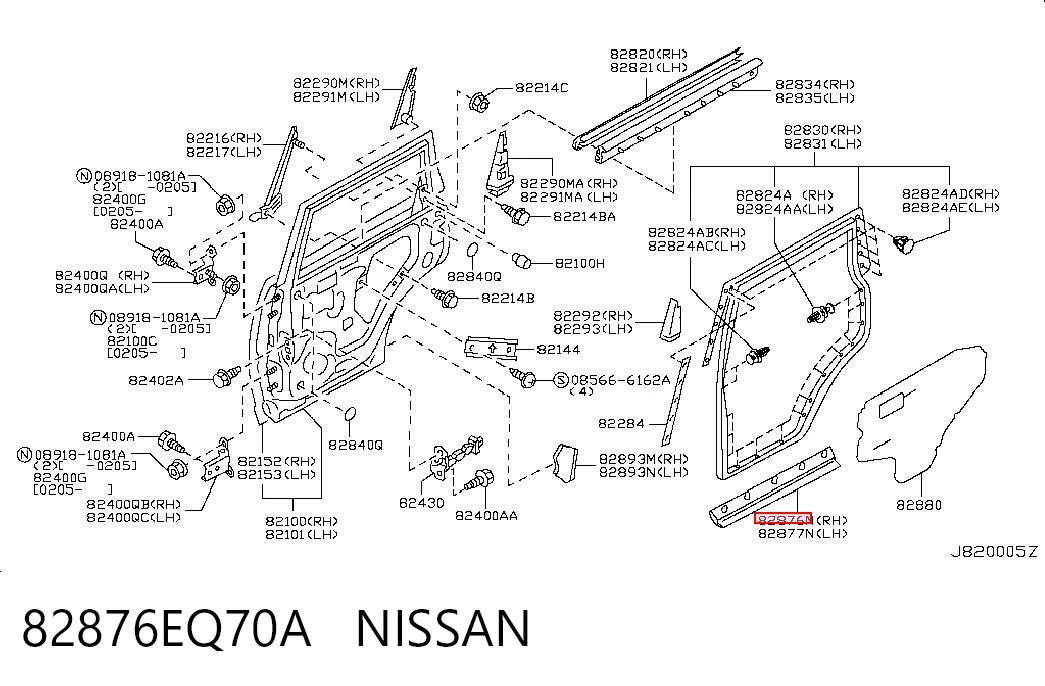 82876EQ70A Nissan/Infiniti