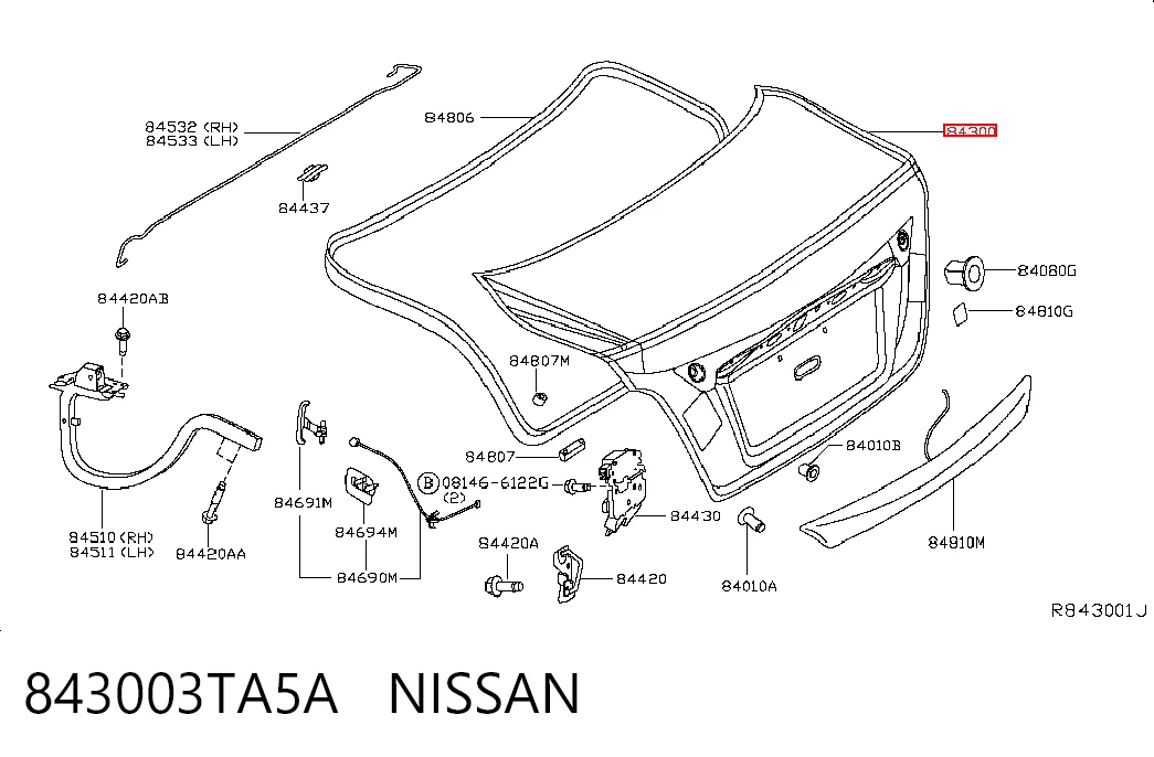 Tampa de porta-malas Nissan Altima   ao melhor preço