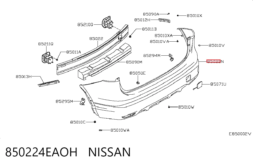 Compre Pára-choque traseiro Nissan Qashqai 2