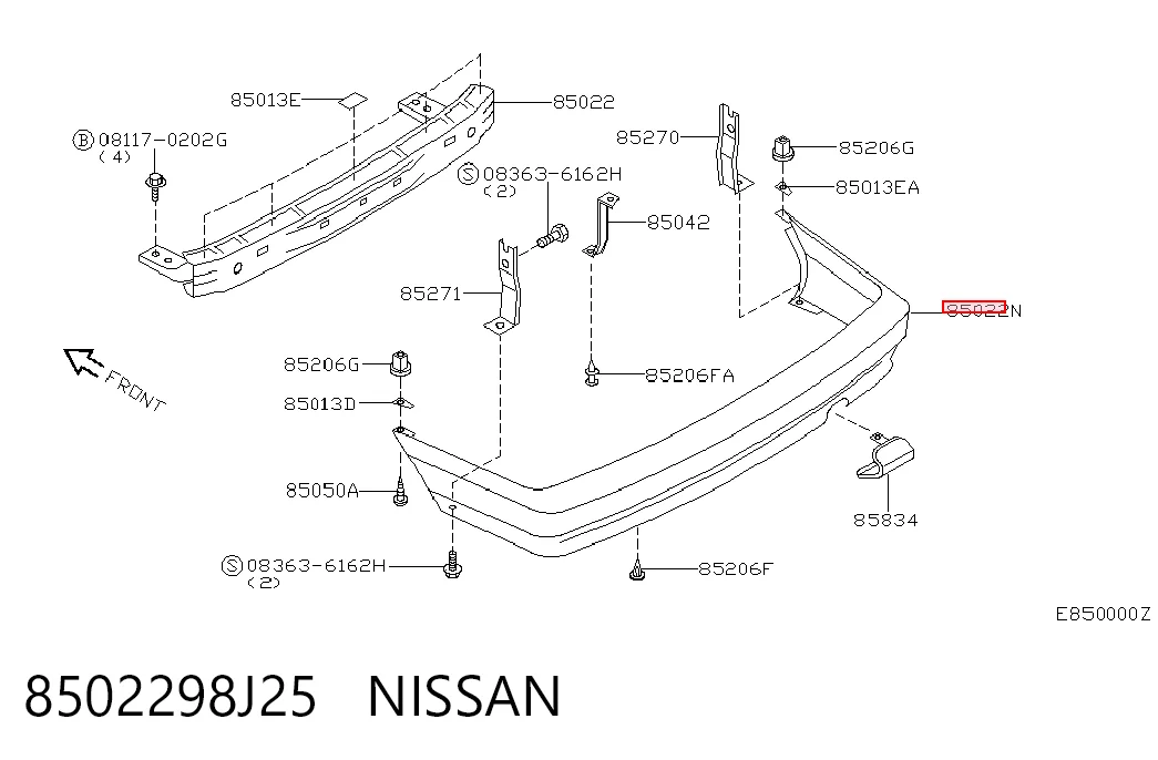 Pára-choque traseiro Nissan Primera  P10