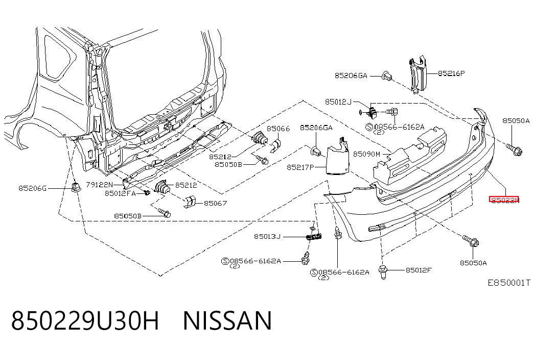 Pára-choque traseiro Nissan Note  E11