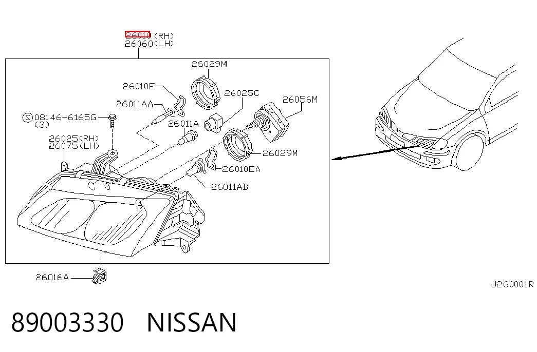 Luz direita Nissan Almera preço, a partir de 45,34 USD