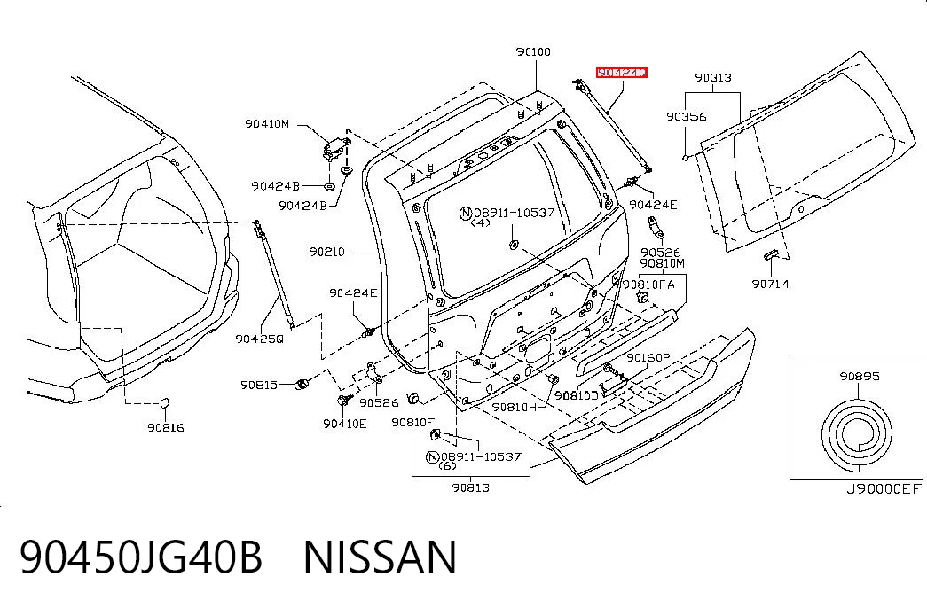 90450JG40B Nissan/Infiniti
