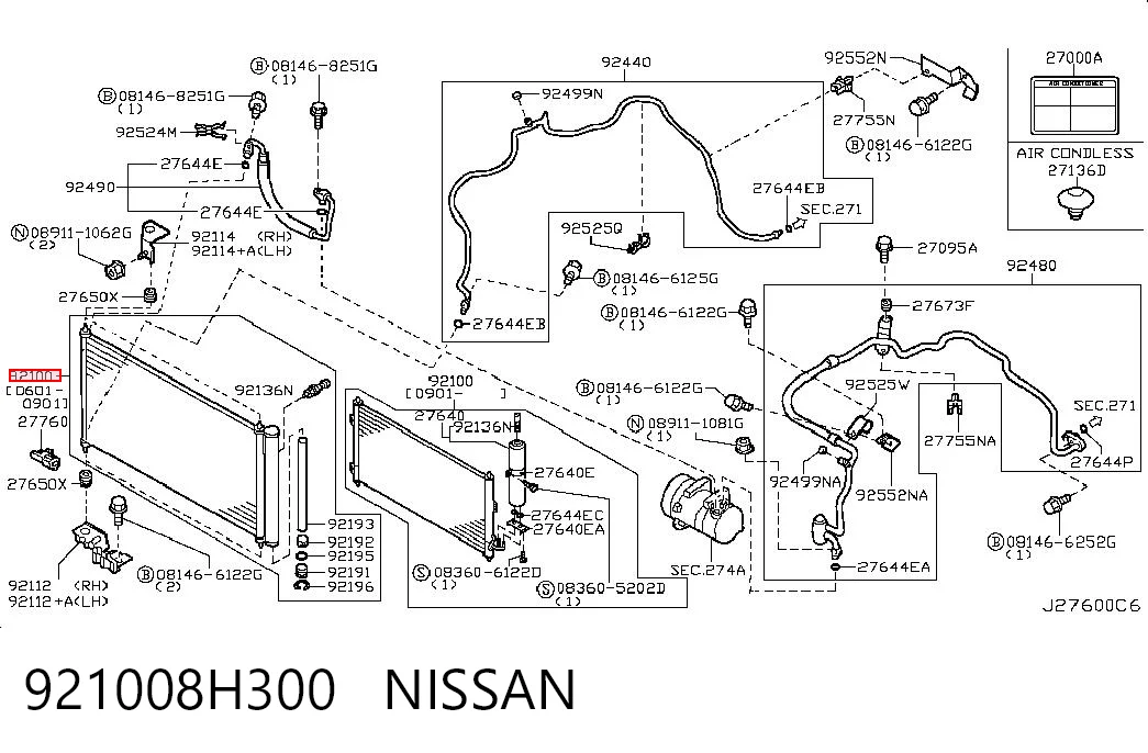 Compre Radiador de aparelho de ar condicionado Nissan X-Trail 