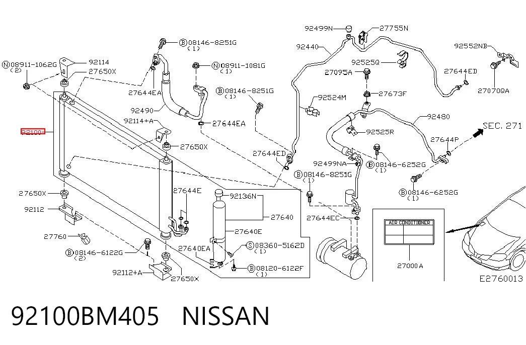 Compre Radiador de aparelho de ar condicionado Nissan Primera 