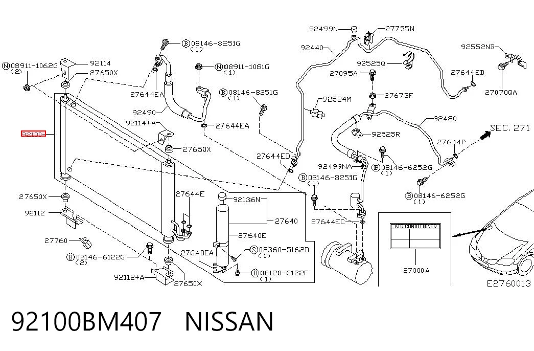 92100BM407 Nissan/Infiniti