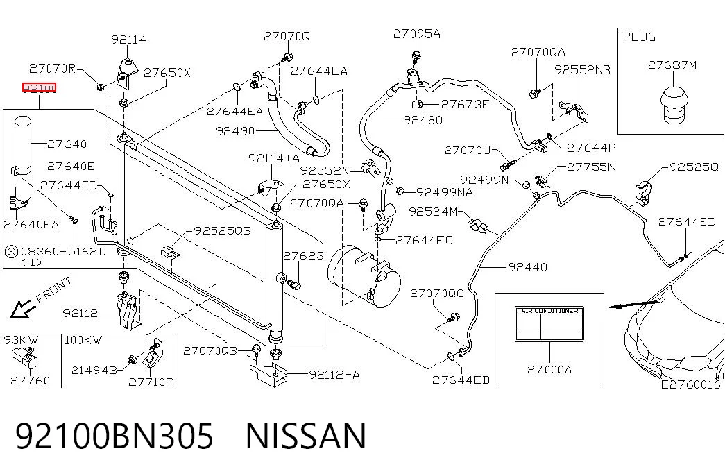 92100BN305 Nissan/Infiniti