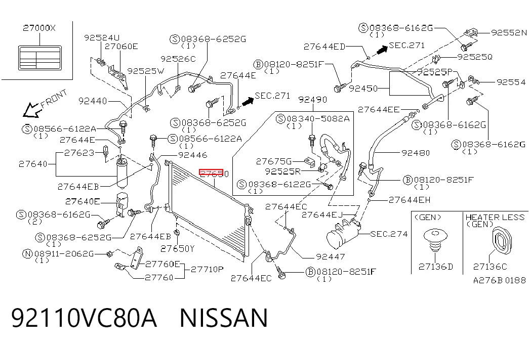 Compre Radiador de aparelho de ar condicionado Nissan Patrol 
