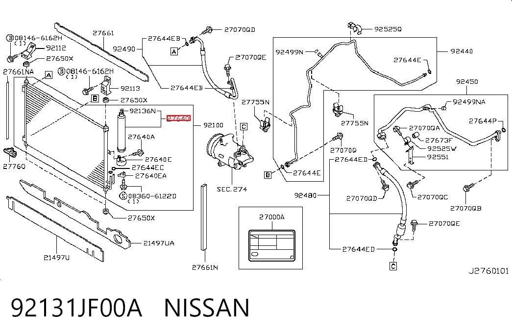 92131JF00A Nissan/Infiniti
