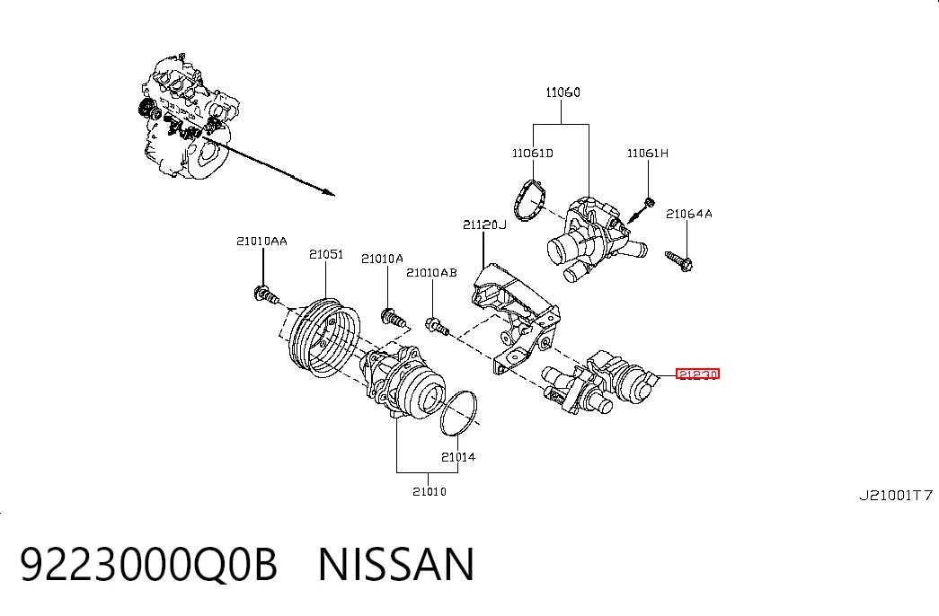 9223000Q0B Nissan/Infiniti