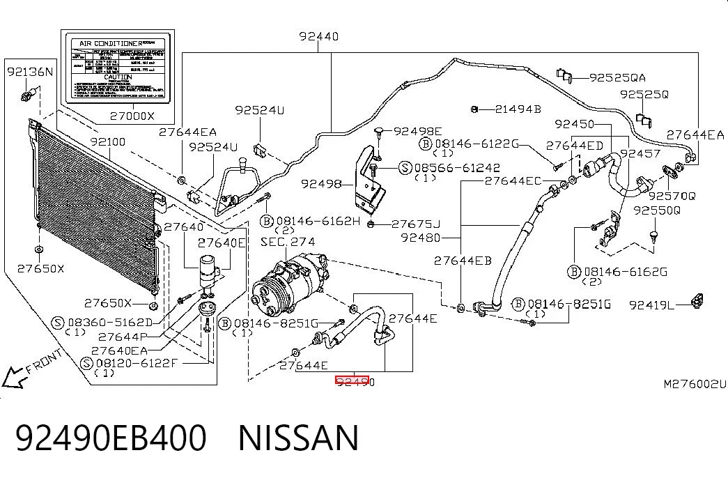 92490EB400 Nissan/Infiniti