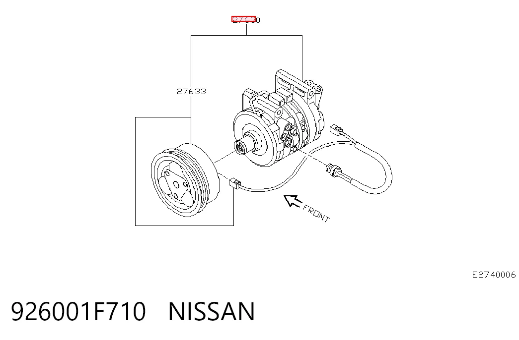 Compressor de aparelho de ar condicionado Nissan Micra hatchback (K11) (1992 - 2003) 