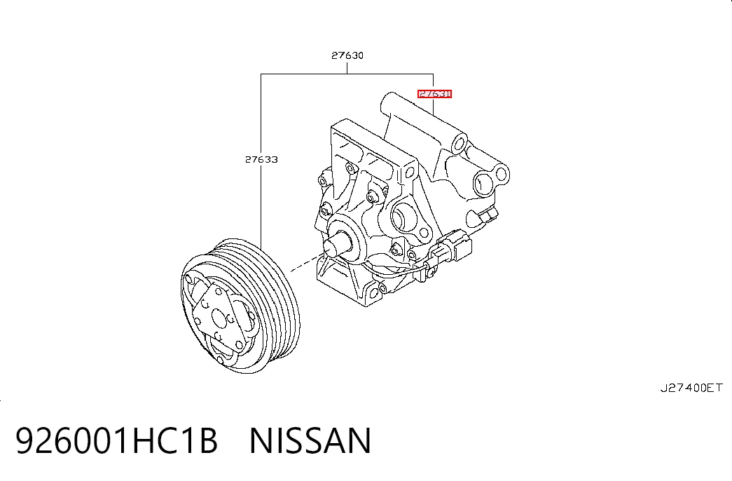 926001HC1B Nissan/Infiniti Compressor de aparelho de ar condicionado