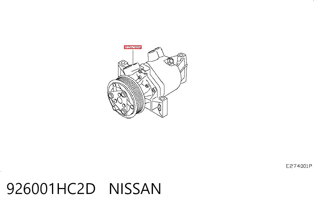 926001HC2D Nissan/Infiniti Compressor de aparelho de ar condicionado
