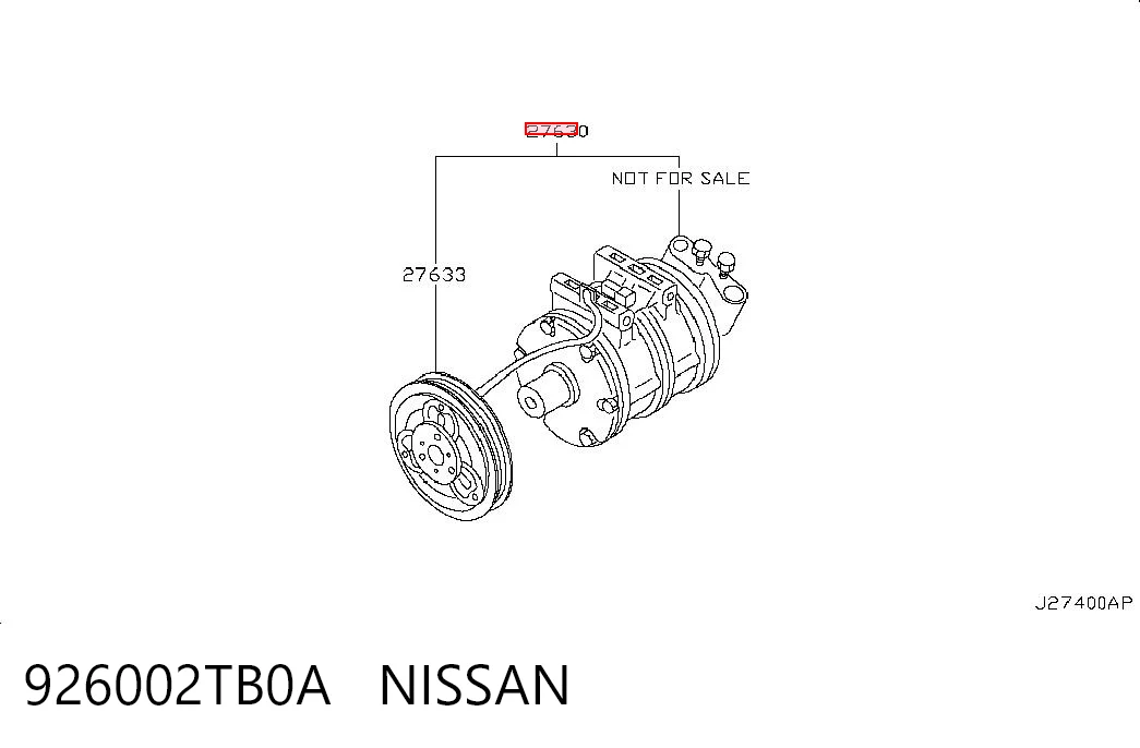 926002TB0A Nissan/Infiniti Compressor de aparelho de ar condicionado