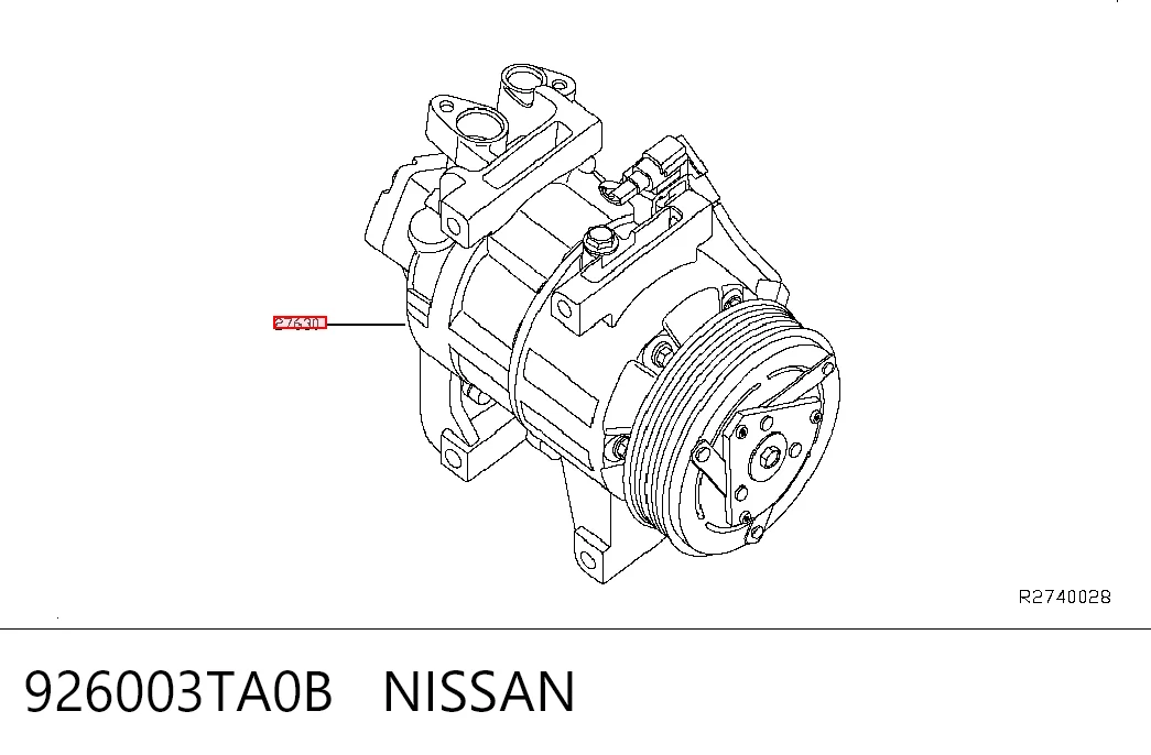  Compressor de aparelho de ar condicionado Nissan Altima L33 sedan (2012 - 2018) L33