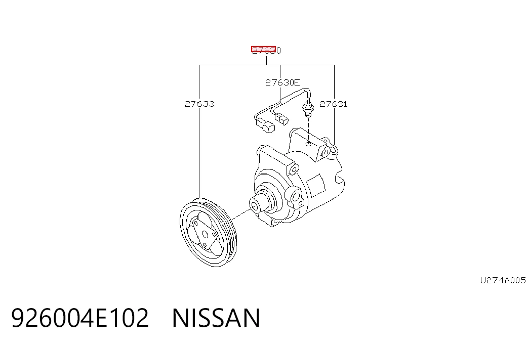  Compressor de aparelho de ar condicionado Nissan Primera sedan (P10) (1990 - 1996) 