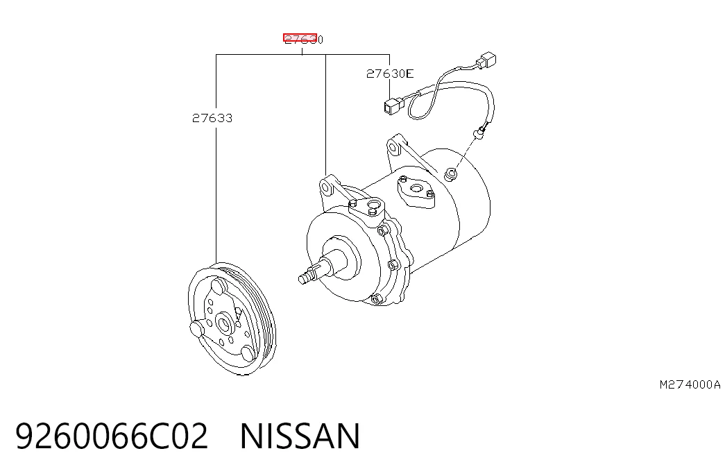  Compressor de aparelho de ar condicionado Nissan Terrano II SUV (R20) (1993 - 2006) II
