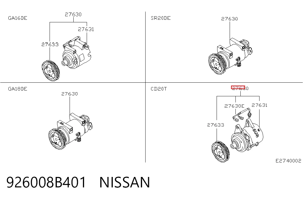 Compre Compressor de aparelho de ar condicionado Nissan Almera 1