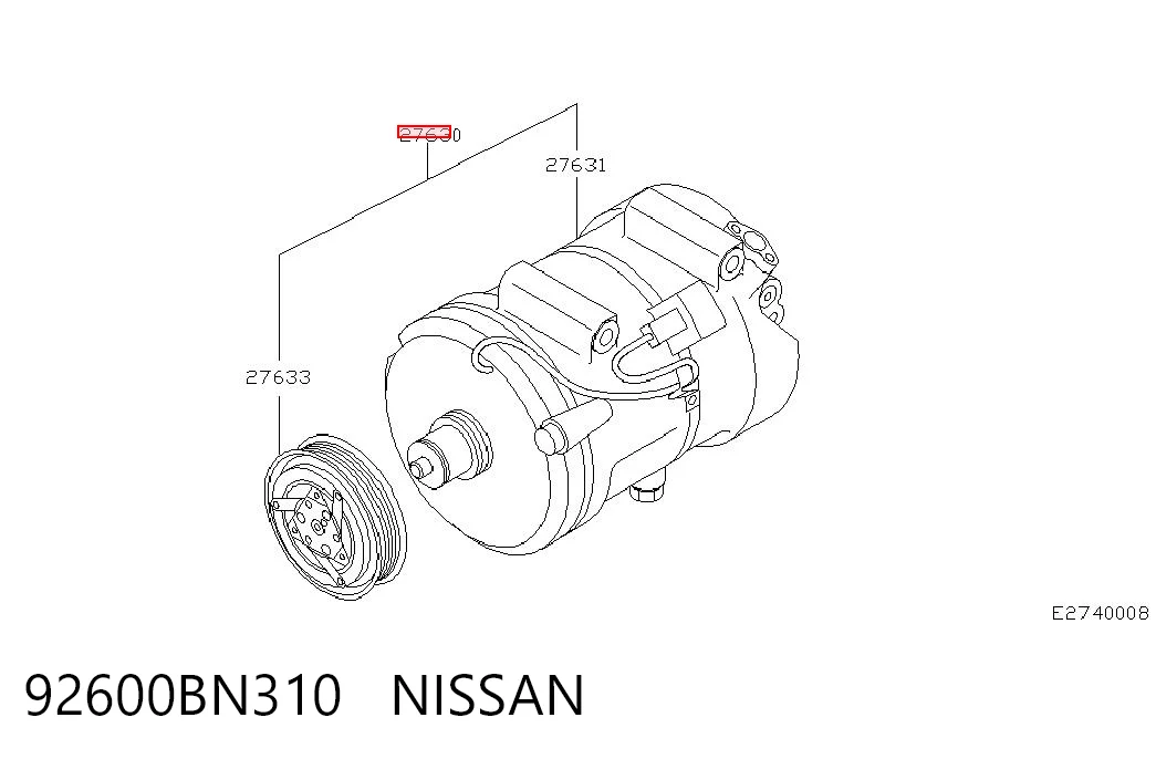 Compressor de aparelho de ar condicionado 926007M500 VAG
