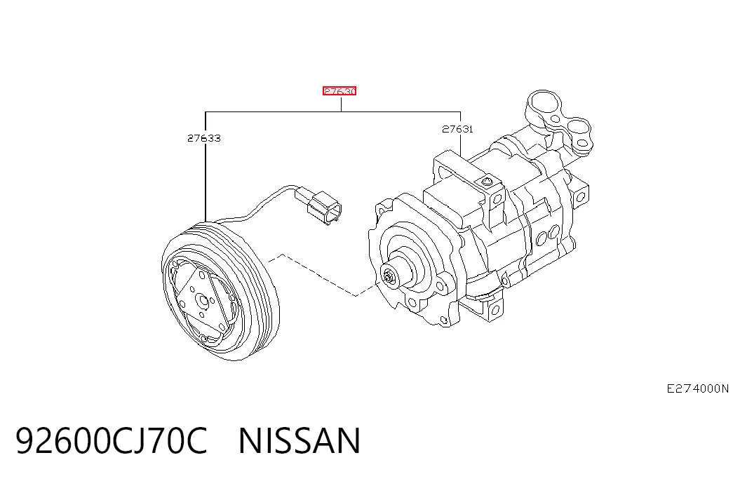 Compressor de aparelho de ar condicionado Nissan Micra C+C III K12
