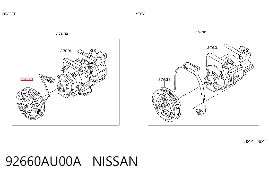 92660AU00A Nissan/Infiniti