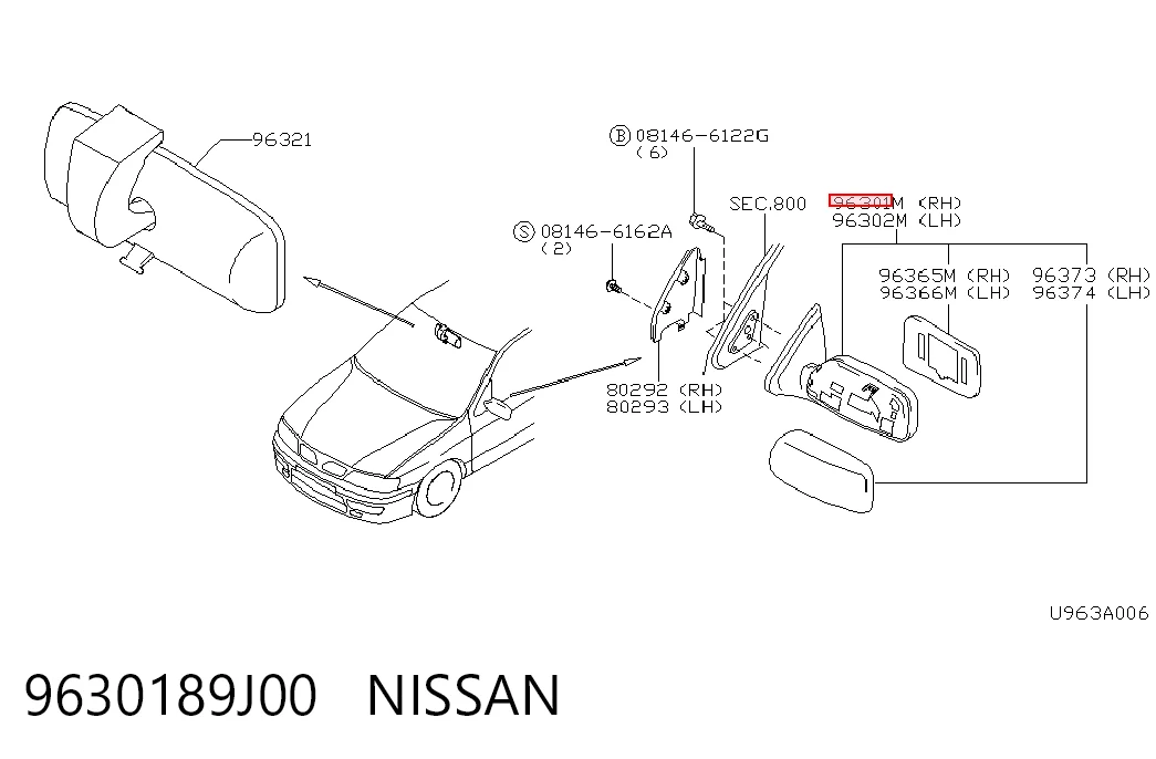 9630189J00 Nissan/Infiniti