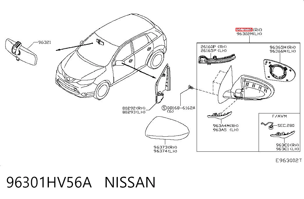 96301HV56A Nissan/Infiniti