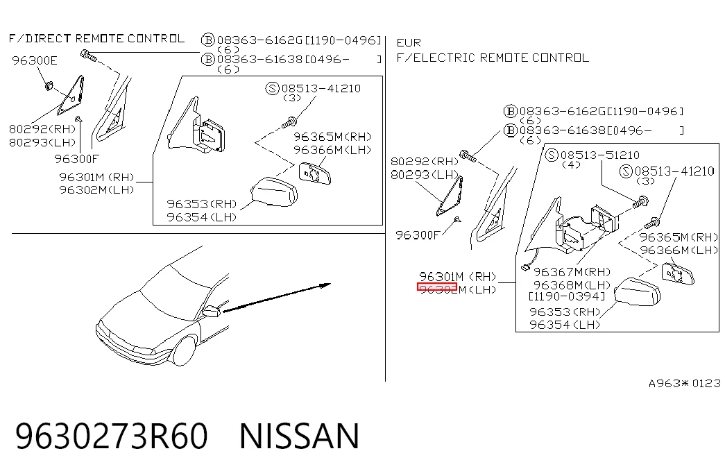 Espelho de retrovisão esquerdo Nissan Sunny III Y10 ao melhor preço